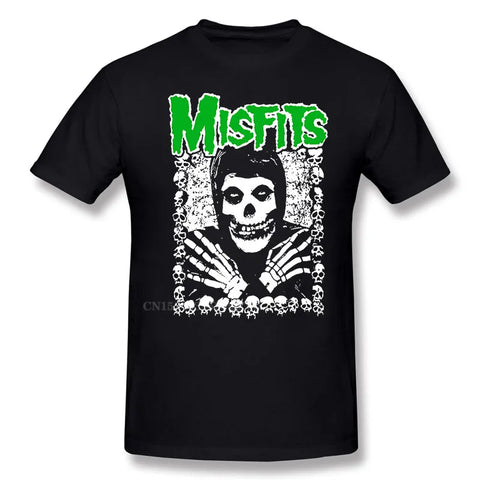 The Misfits I Want Your Skulls T Shirt Punk Rock Band T Shirt Cotton High Quality Basic Crew Neck Tee Tops - Kool Cat Records T Shirts N More