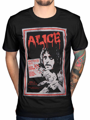 Official Alice Cooper Vintage Poster T-Shirt Dirty Diamonds Trash Lace And Whisk summer - Kool Cat Records T Shirts N More