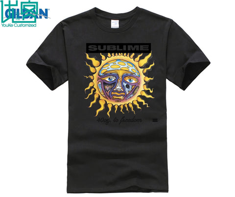 New Sublime 40 Oz. To Freedom Rock Band White unisex  T shirt - Kool Cat Records T Shirts N More