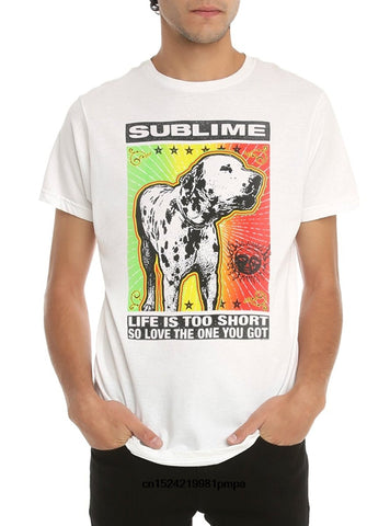 Sublime Lou Dog unisex T-Shirt white - Kool Cat Records T Shirts N More