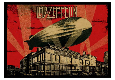 Rock 'n' roll poster Led zeppelin spacecraft band European and American music retro nostalgia core decoration posters - Kool Cat Records T Shirts N More