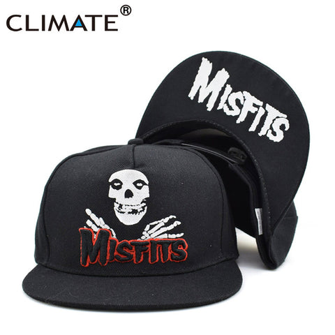 The Misfits Band Snapback Caps The Misfits Punk Metal Rock Cool Skulls Black - Kool Cat Records T Shirts N More