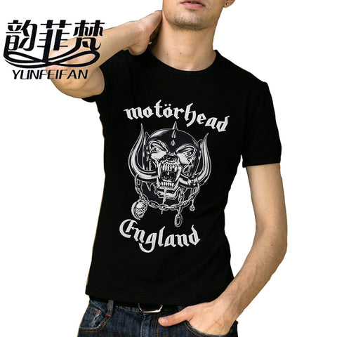 Motorhead Men T Shirts Summer New Rock Band Born To Lose Live To Win T-shirt Short Sleeve 100%Cotton Punk Men T Shirt Clothing - Kool Cat Records T Shirts N More