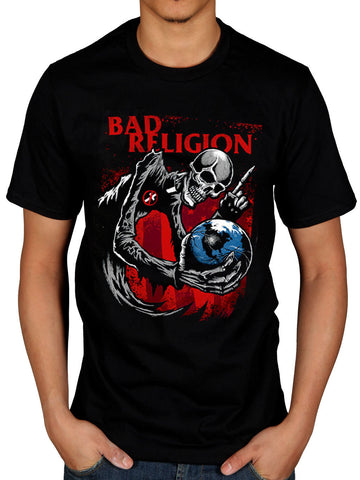 Mens Bad Religion Skull T-Shirt Recipe for Hate True North Eat or Die - Kool Cat Records T Shirts N More